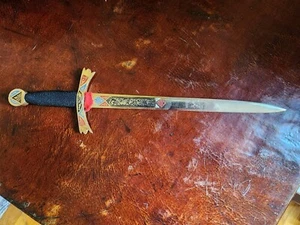 Vintage 20th Century Asian-Inspired Short Sword 13 inch Intricate Design - Picture 1 of 5