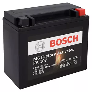BATTERIA BOSCH YTX20L-BS HARLEY DAVIDSON FXDB Dyna Street Bob 1584 2007-2013 - Foto 1 di 7