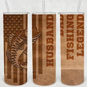 FISHING TUMBLER 30- Includes One 20oz Metal Insulated Tumbler, Lid & Straw - Picture 1 of 3