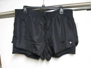 REEBOK WOMENS WOVEN SHORTS SIZE (XL) NWT $38 TAGS BLACK DRI MATERIAL BREATHABLE - Picture 1 of 5