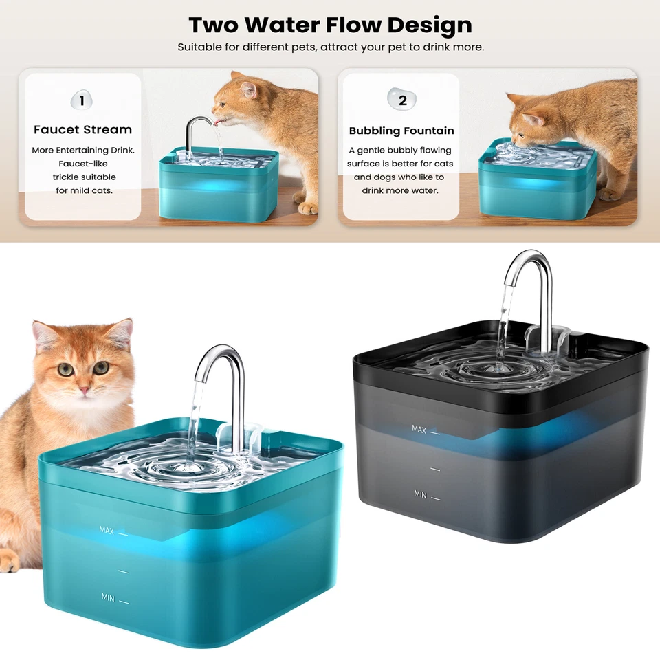 2.2L Katzenbrunnen Trinkbrunnen für Katze Hunde Katzen Wasserbrunnen Ultraleise  - Bild 1 von 1