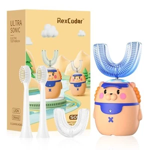 Kids Electric Toothbrushes U Shaped Ultrasonic Toothbrush Rechargeable Full Mout - Picture 1 of 6