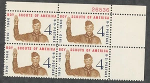 US. 1145. 4c. Boy Scout Giving Scout Sing, Boy Scout Jubilee. PB4. MNH. 1960 - Picture 1 of 2