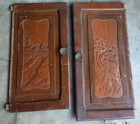 2 Portine  Mobile Credenza Legno Piemontese Montagna Intarsiate a mano come foto