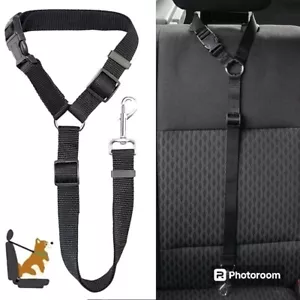 Pet Dog Adjustable Travel SEAT BELT Car Safety Harnesses Lead Restraint Strap✅ - Picture 1 of 6