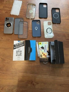 Shieldon iPhone 12 Pro Max Lederhülle - Konvolut Handy Hülle, 4x Displayschutz - Bild 1 von 3