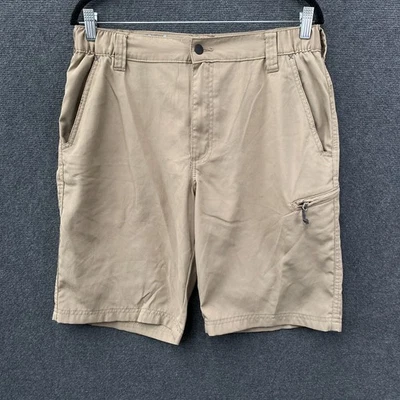 Wrangler Mens Size 32 Cargo Shorts Light Brown Elastic Waist Pockets Outdoor - Image 1 of 4