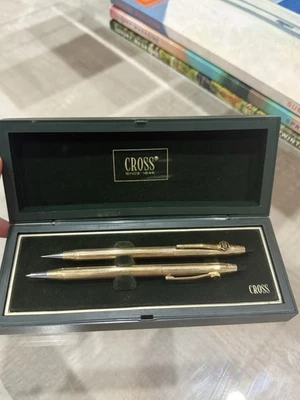 Vintage Cross 10k Gold Pen & Pencil With Original Case - Image 1 of 4