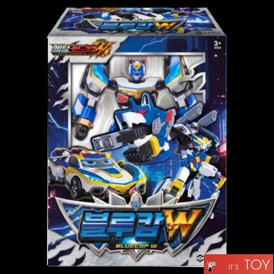 Metal Cardbot W BLUE COP W Police Petrol Car Transforming Robot Car Toy 2025 - Image 1 of 4