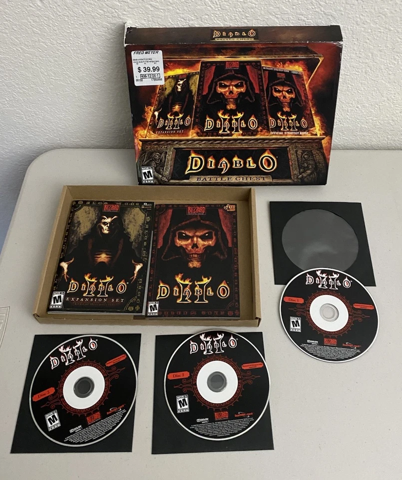 Diablo Battle Chest (PC, 2001) Game Box Diablo II - Missing Lord Of Destruction - Image 1 of 1
