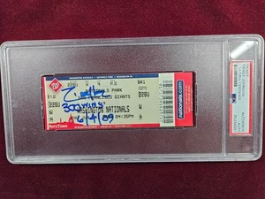 🌟 2009 Randy Johnson Signed 300 Wins Ticket PSA/DNA/JSA AUTO INSCRIPTION 6/4/09 - Picture 1 of 6
