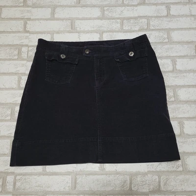 Patagonia Dark Navy Blue Organic Cotton Retro Above Knee Corduroy Skirt Women 10 - Image 1 of 4