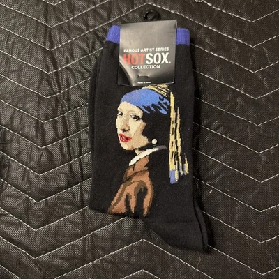 Hot Sox Women, Famous Artist Series Girl with a Pearl Earring NEW - Image 1 of 4