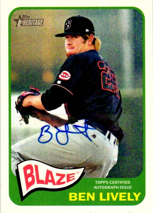2014 Topps Heritage Minor League #ROA-BL Ben Lively Real One Autographs - Image 1 of 2