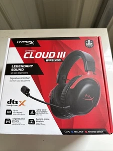 HyperX Cloud III Wireless Gaming Headset PC PS4 PS5 Switch DTSX . New-Sealed - Picture 1 of 4