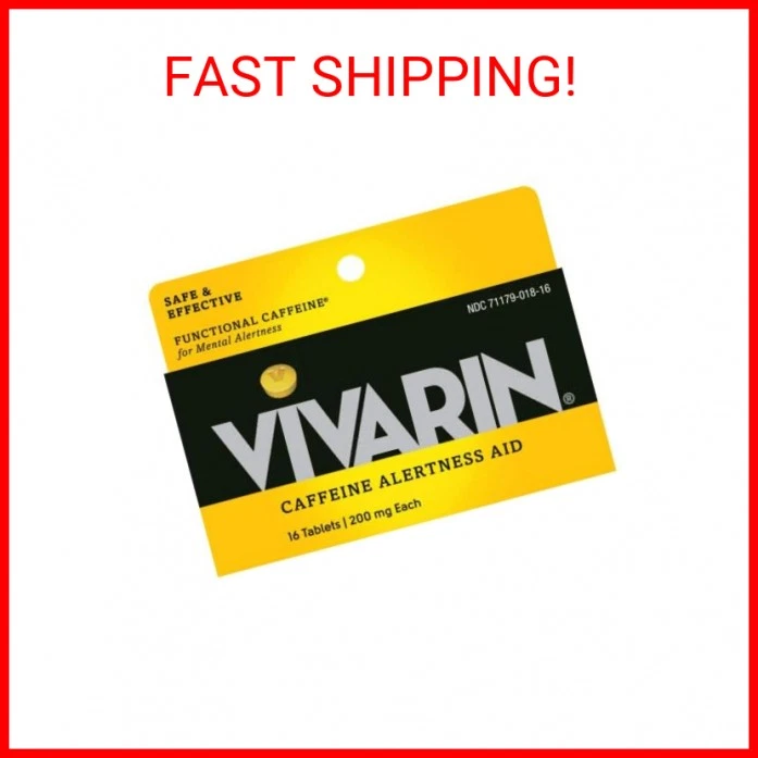 Vivarin, Caffeine Pills, 200mg Caffeine per Dose (16Tabs) Safely & Effectively H - Image 1 of 1