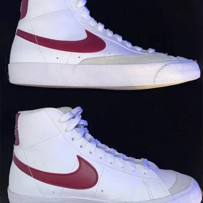 Nike Blazer Mid '77 Blanco/Borgoña Tenis DA4086-102- TALLA 6.5 Y Foto 1 de 4