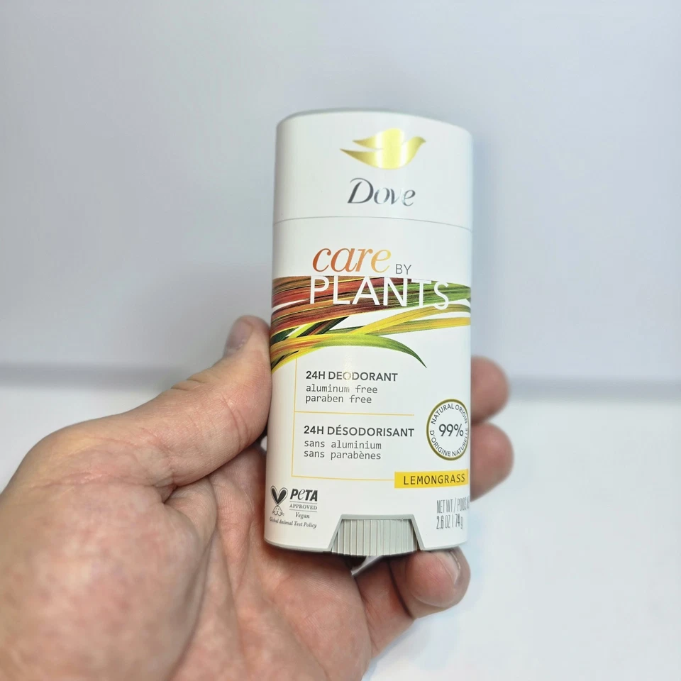 2 Dove Care by Plants Lemongrass 24hr Deodorant 2.6oz 99% Natural Origin - Image 1 of 3