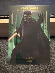 STAR WARS 2019 TOPPS MASTERWORK #42 KYLO REN GREEN PARALLEL #'D 73/99 - Picture 1 of 2