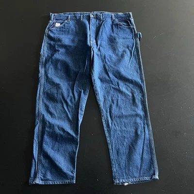 VTG Pointer Brand Men’s Carpenter Work Pants Blue Denim Jeans 50x32 Made in USA - Image 1 of 4