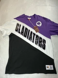 Toppa camicia Mitchell & Ness uomo XL Los Angeles Gladiators Overwatch League - Foto 1 di 12