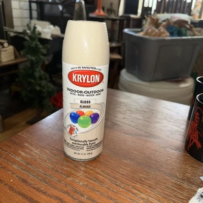 Pintura en aerosol de almendras brillantes Krylon 51506 interior/exterior 12 OZ vintage Foto 1 de 3