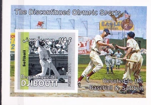W DJIBOUTI Y2011 (06v) DISCONTINUED OLYMPIC SPORTS SOFTBALL - Picture 1 of 1