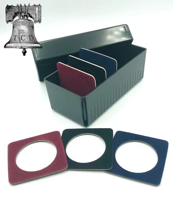 Caja de Almacenamiento Air-tite + 20 Portamonedas Modelo I Cápsula Terciopelo Estuche para Tarjetas de Exhibición Foto 1 de 4