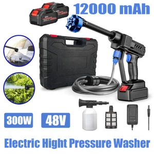 Portable Water Jet Powerful Spray Nozzle 12000mAh High Pressure Car Washer US - Picture 1 of 12
