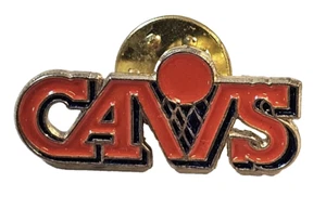 Cleveland Cavaliers 1980s Old Logo Basketball Orange Lapel Hat Enameled Pin - Picture 1 of 6