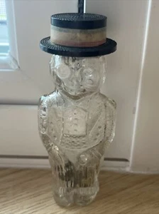 1920’s Perfume Bottle Tuxedo Man Miniature Tophat Figurine Glass - Picture 1 of 5