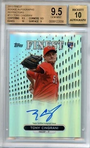Tony Cingrani RC AUTO 2013 TOPPS FINEST REFRACTORS #'TCI 🔥BGS 9.5/10🔥 - Picture 1 of 2