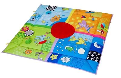 Taf Toys 4 estaciones alfombra de actividad para bebés con bola de traqueteo, mordedor y espejo seguro para bebés Foto 1 de 4