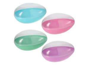 4 PACK 10" Jumbo Pastel Plastic Easter Eggs Pastel Base Clear Top 4pk FREE SHIP - Picture 1 of 5