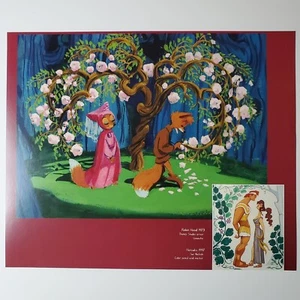 Robin Hood Hercules Print Disney Concept Art Maid Marrion Megara Calendar Page - Picture 1 of 1