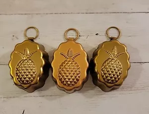 **3** Copper Color Pineapple Mold Jello Cake Candy Butter Hanging - Picture 1 of 5