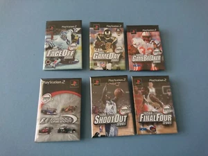 PS2 2001 GAMEDAY GAMEBREAKER FACEOFF SHOOTOUT FINAL FOUR & FORMULA ONE 989 PINS - Bild 1 von 8