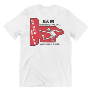 B&M Hydro-Stick Transmisson (654A) T-Shirts, weiß 100 % Baumwolle. - Bild 1 von 2