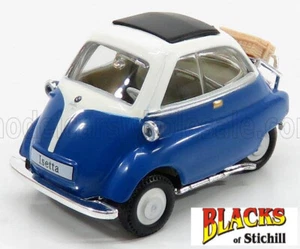BMW Isetta 250 1960 escala 1:43 azul y blanco micro coche modelo diecast - Imagen 1 de 2