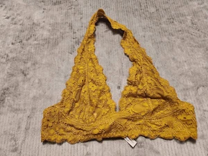 Intimately Free People Size S Mustard Yellow Lace Bralette - Picture 1 of 3
