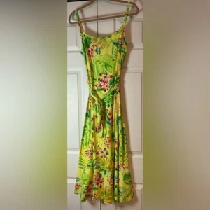 Womens Emma & Michele Yellow & Green Maxi Dress Size Medium - Picture 1 of 4