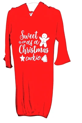 Vestido de Navidad Rojo Infantil con Capucha 3-6 Mos Monag 100% Algodón Orgánico Sostenible Foto 1 de 4