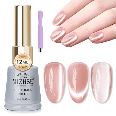 MIZHSE UV Nagellack Set Cat Eye UV Gel Nagellack Mit Magnet 12Ml Mondlicht Cateye UV Ge