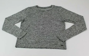 Camisa gris manga larga recortada Hollister Must Have Collection para mujer talla L - Imagen 1 de 4