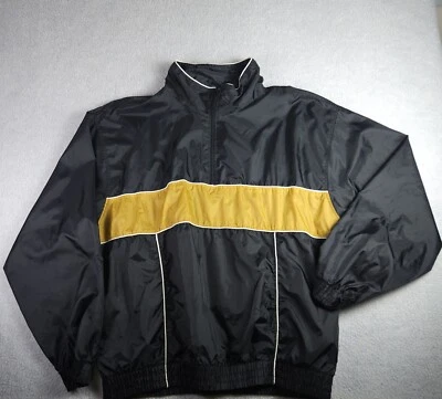 Rompevientos Highland Outfitters Para Hombre Talla Grande 1/4 Cremallera Negro Foto 1 de 4