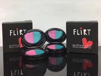 Lot Of 2 Flirt | WERK ORE TWERK | Molten Chic Metallic Eyeshadow Duo .13 Oz NIB! - Image 1 of 4