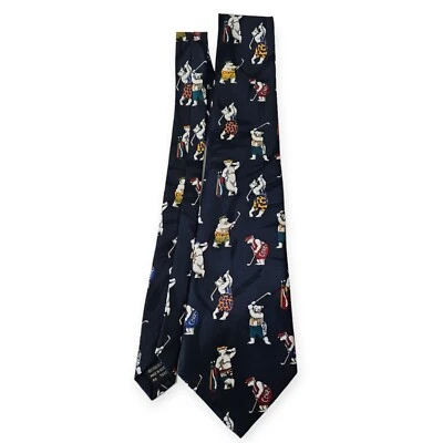 Corbata COCA COLA Corbata Azul Cuello Hombres Golf Oso Polar Tema Foto 1 de 3