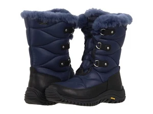 Nuevo UGG Australia Mujeres LORIEN Azul Piel de Oveja Cuero Invierno Botas de Nieve Zapatos - Imagen 1 de 7