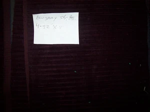 NOS Dark Burgundy Vintage Corduroy Four strips 82L" x 8" W crafts quilting C-8 - Picture 1 of 2