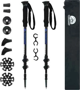 Foldable Hiking & Trekking Pole, Lightweight Aluminum Adjustable 90cm To 110cm - Picture 1 of 2